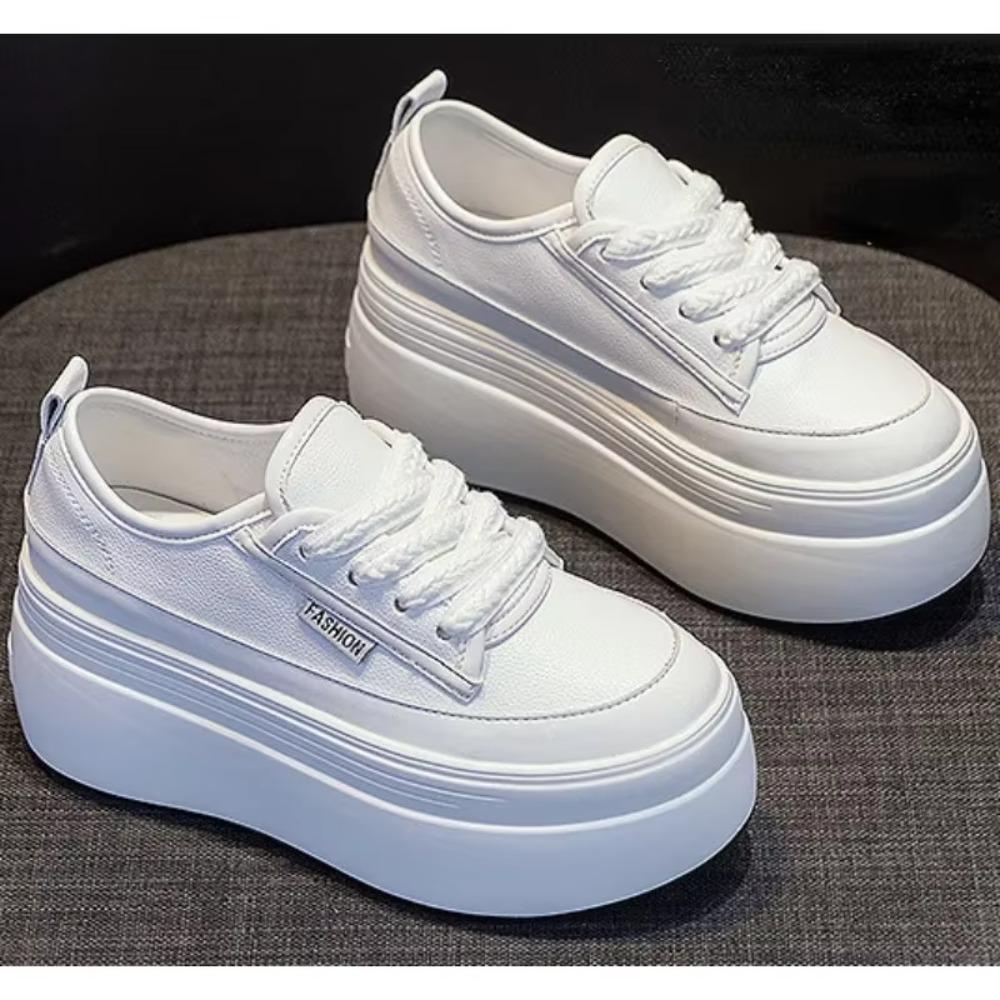 Sneakers Women 2024 Spring New Thick Sole Elevated Single Shoe Women's Leisure and Versatile Fashion Shoe Platform Womens Shoes