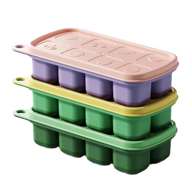 Silicone Ice Cube Tray Multifunctional Silicone Molds Ice Cube Maker Ice Cube Tray Ice Cube Moulds with Lid for Ice