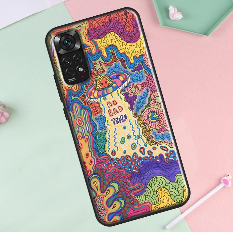 Psychedelic Trippy For Redmi Note 12 Pro Plus Cover For Redmi Note 10 8 9 11 Pro 12S 11S 10S 9S 9C 10C 12C Case
