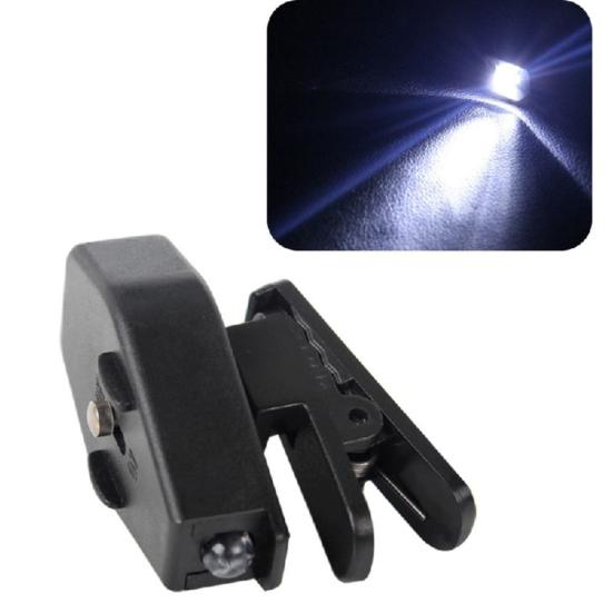 Portable Mini LED Light Glasses Clip-on Lamp Reading Illumination Outdoor Tool