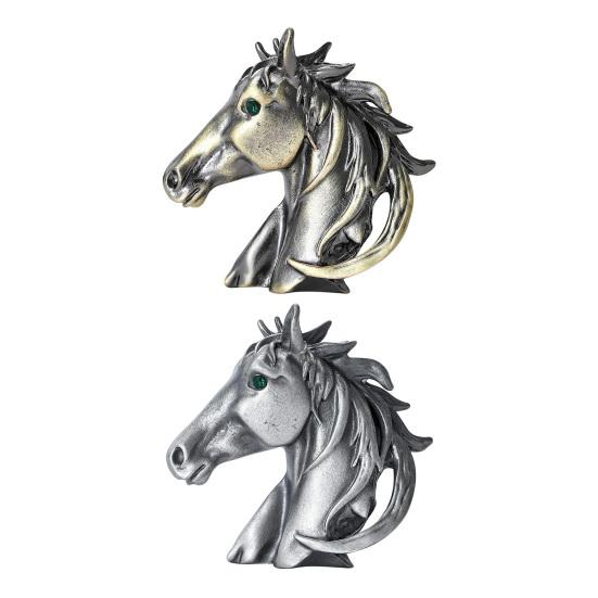 Сплав Брошь Голова Лошади Женщины Мужчины Металлическая Булавка на Лацкан Лошадь Животное Свитер Платье Костюм Аксессуары для Одежды Ювелирные Изделия Подарок