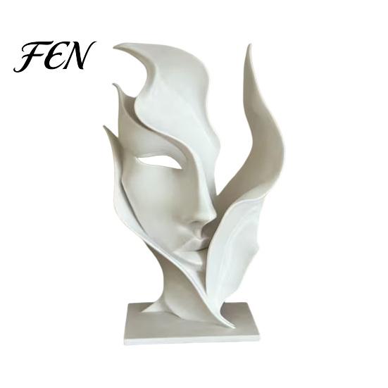 Minimalist Art Decor 3D Printed Abstract Face Sculpture, Embracing Bust Decor, Sculpture Matte White Modern Luxury Home Ornament, Romantic Gift