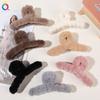 Cute Plush Clip Large Hairy Hair Clip Coytail Shark Clip Women's Hair Grab Headpiece Hair Accessories