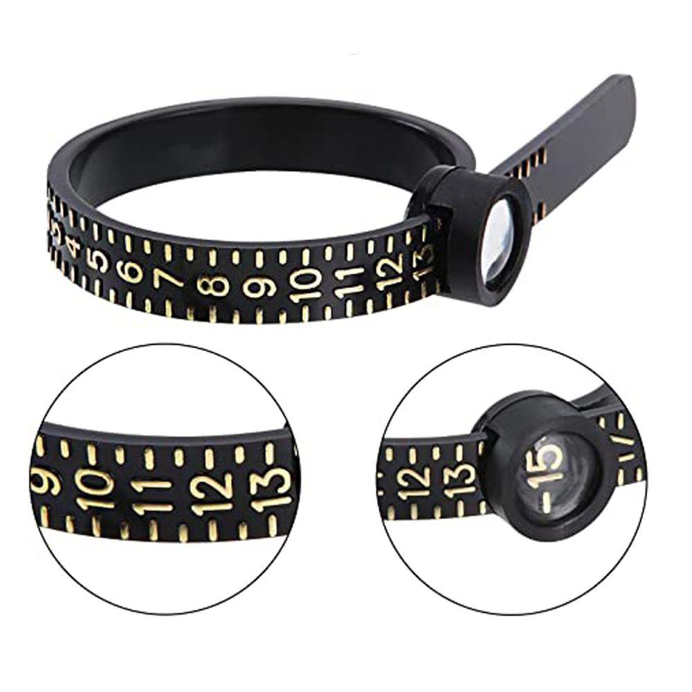 Black US Size Sizes 1-17 Finger Gauge Wedding Ring Band Ring Sizer Measure Genuine Tester