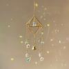 1 Pcs Moon Star Wind Bell Pendant Rainbow Prism Colorful Star Moon Dream Catcher Party Decor Hanging Wind Chime Outdoor Indoor