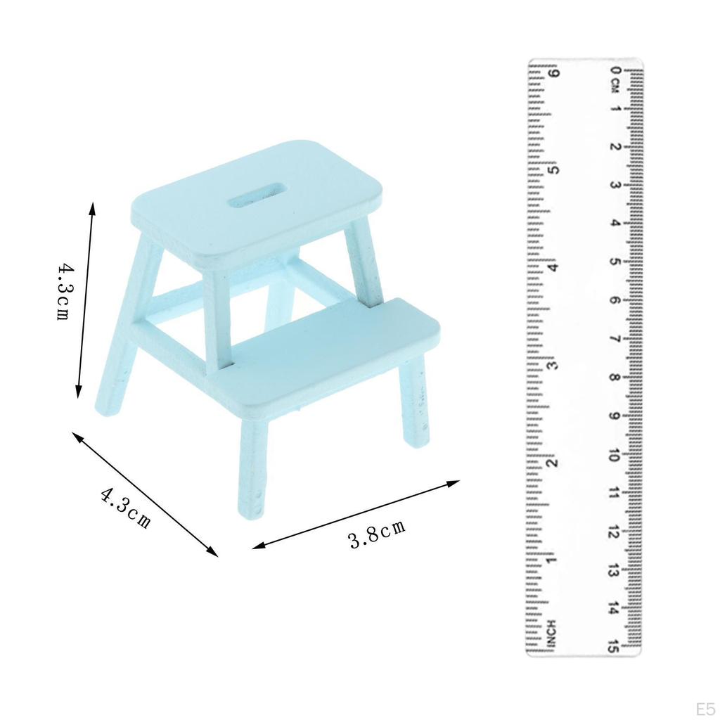 1:12 масштаб кукольный домик ступенька стул миниатюрное украшение мини мебель 2 табурета