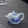 1pc Blue And White Porcelain Tea Pot Ceramic Tea Pot Tea Making Pot Kung Fu Tea Set Single Pot Tea Cup - Handmade Kung Fu Tea Set For Tea And Coffee E