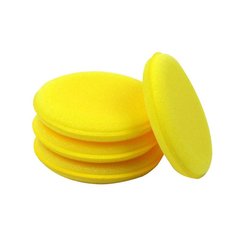 Car Foam Sponge 12Pcs Wax Applicator Cleaning Detailing Pads Car Waxing Polish Home Care Yellow 10cm Car Cleaning Kit