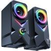 ONIKUMA L6 Subwoofer Desktop PC Laptop Gaming USB Stereo Computer Speakers LED Tweeter with RGB 3.5mm Jack