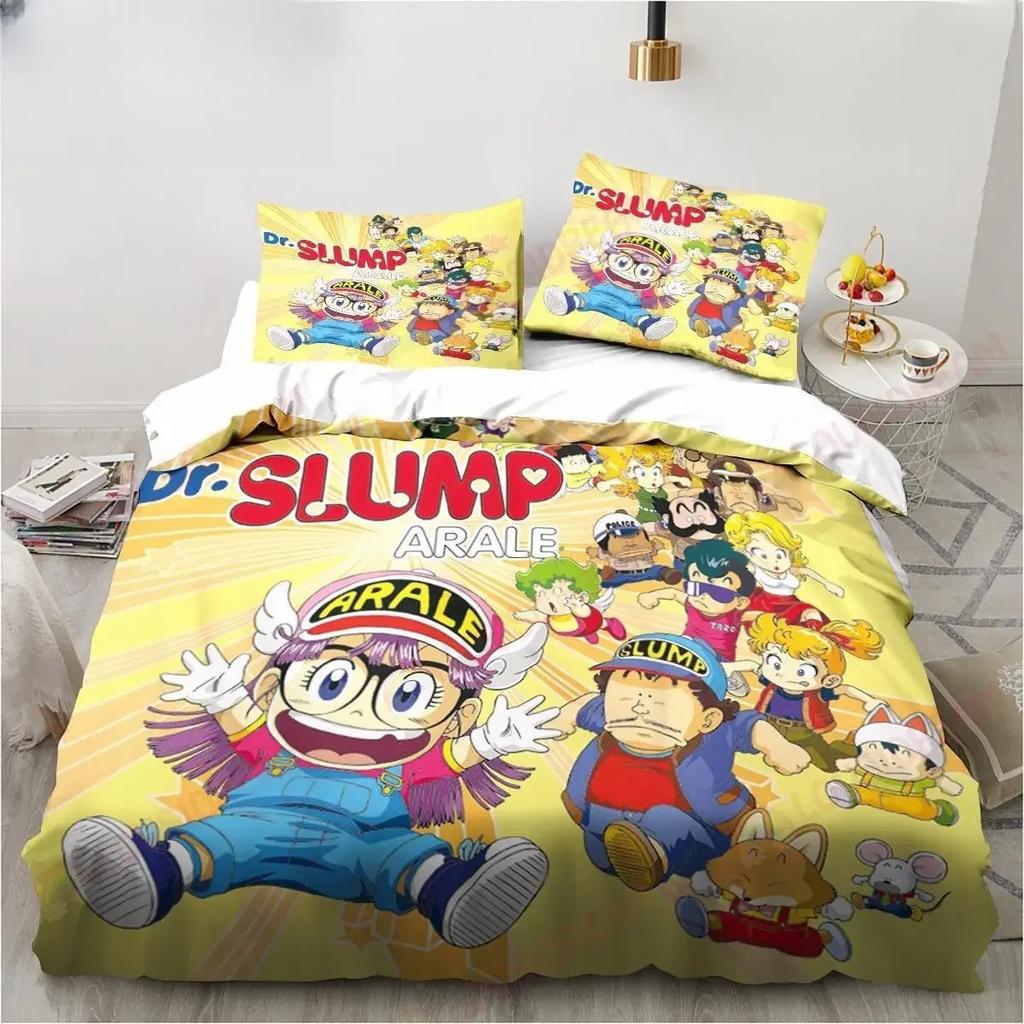 Новый милый мультяшный набор постельного белья DR S-Slump Arale Аниме King Twin Double Микрофибра Пододеяльник