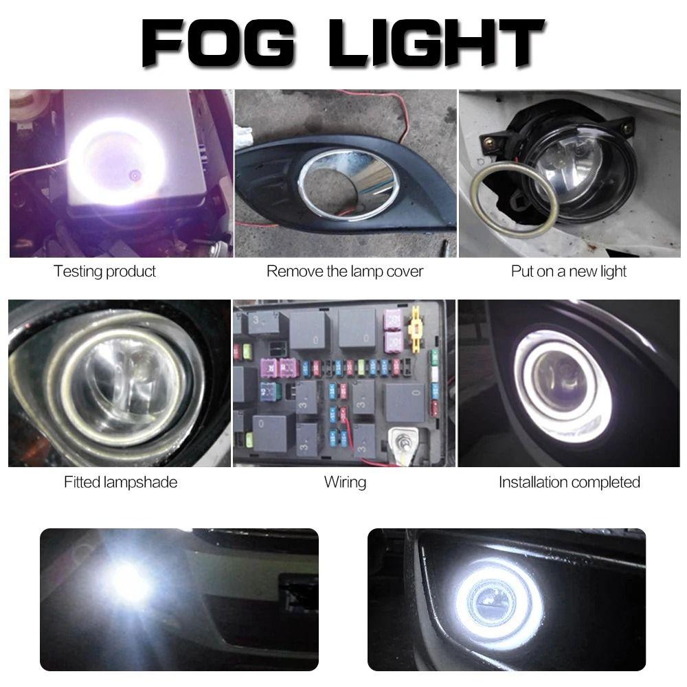 1Pcs Decorative Lights Angel Eyes Bulb Daytime Running Light Halo Ring Lamp Car COB LED Headlight