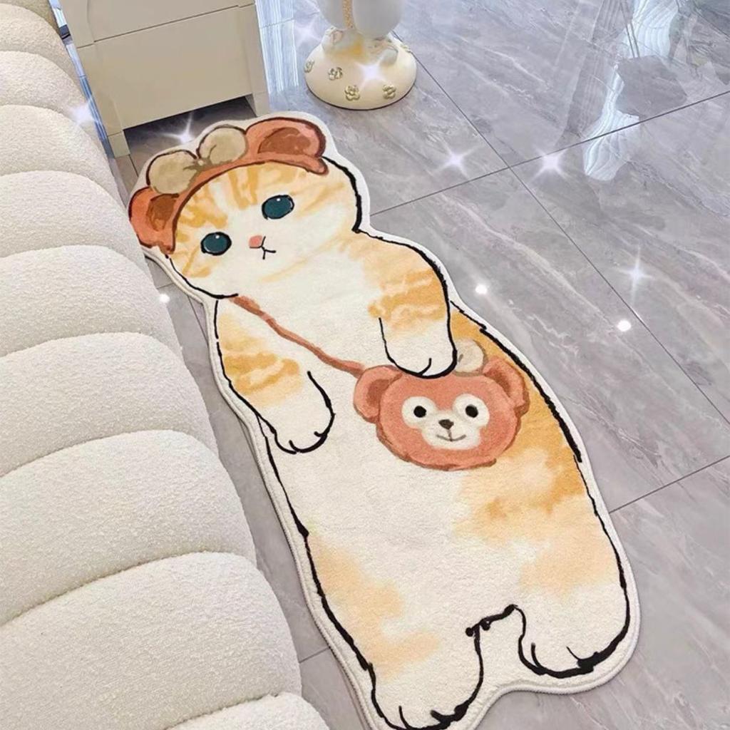 Ковер из кашемира с рисунком из мультфильма, детская спальня, прикроватное одеяло Ins Wind, специальная форма, балкон, эркер, утолщенный коврик-татами