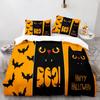 New 3D Print Halloween Boo Cartoon Bedding Set,Duvet Cover Bed Set Quilt Cover Pillowcase,King Queen Twin Size Boys Girls Adults