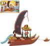 Mattel Disney Moana Toy Adventures of Moana Canoe Playset with Floating Moana Little 1 Character 6 Play 10 Accessories Canoe, Doll, Friend, Areas,