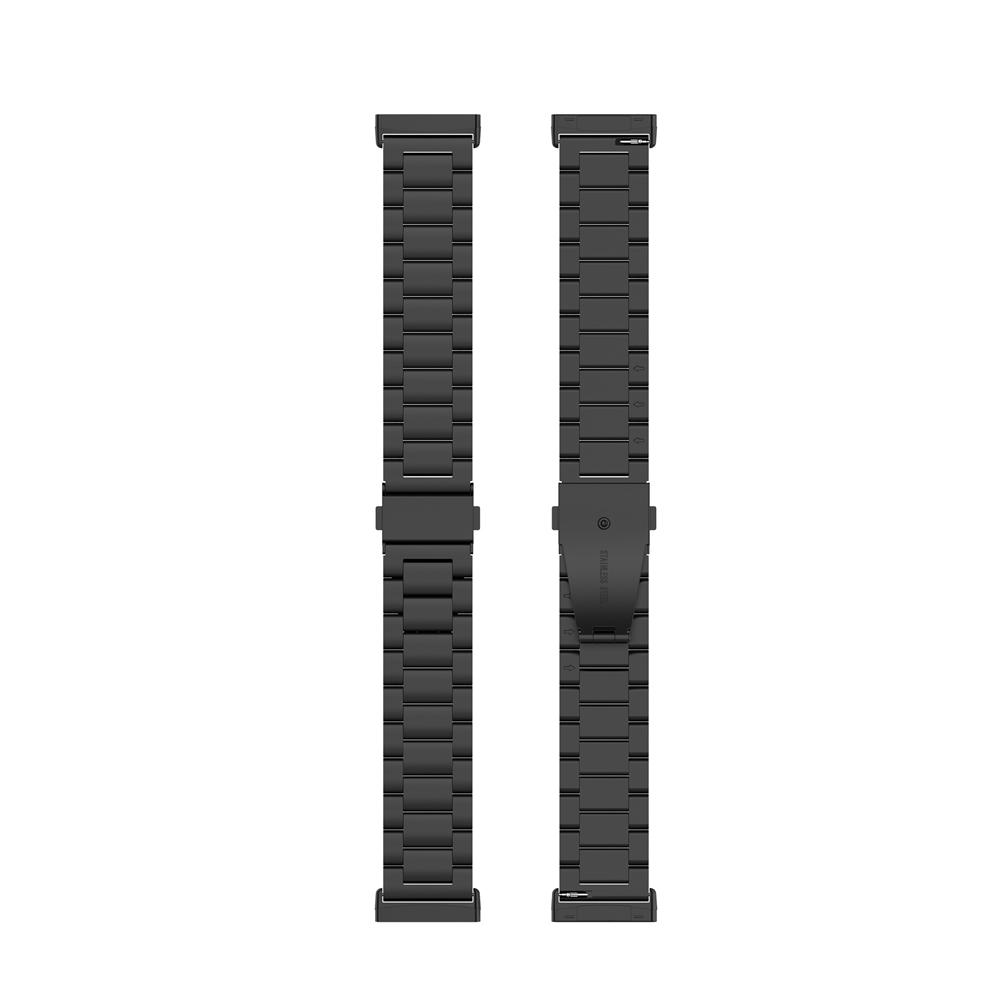 Stainless Steel Three Bead Buckle Chain Band for Fitbit Versa 3/Sense,Watchband Replacement