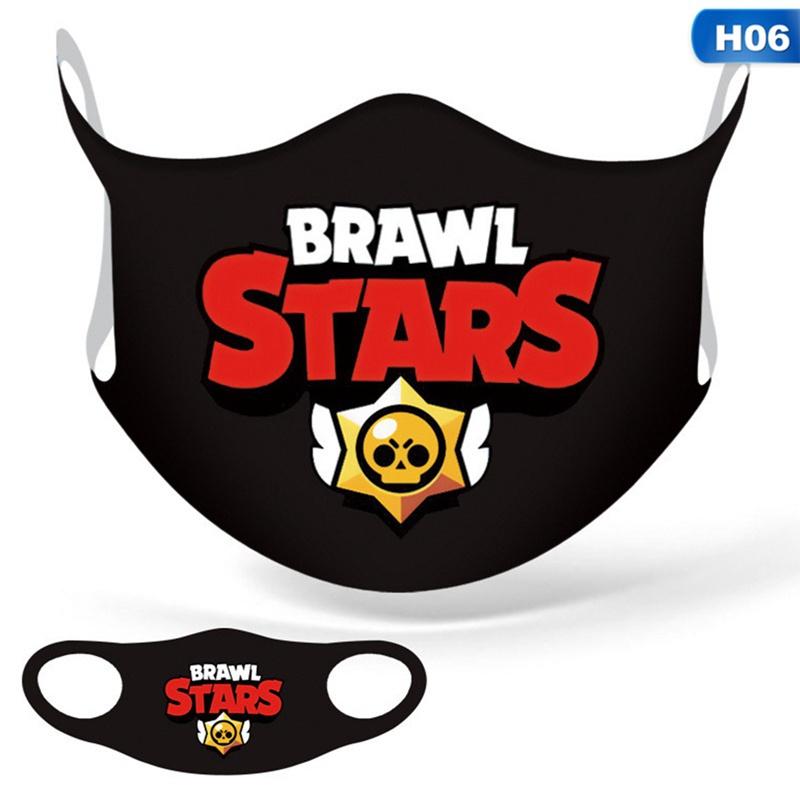 Игры Brawl Stars Leon 3D печать унисекс Пылезащитная маска модные ветрозащитные уличные забавные маски для рта