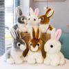 Simulation Cute Plush Toy Rabbit Little White Rabbit Doll Jade Rabbit Doll Children's Girlfriend Birthday Gift Girl