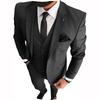 Elegant Men's Suit Classic Fit Pocket Casual Business Set Men