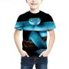 Летняя детская футболка с короткими рукавами для мальчиков и девочек с принтом в стиле аниме 3D и хип-хоп, с изображением животных и змей, детская футболка с короткими рукавами