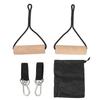 Wooden Gymnastic Rings Portable Pull Up Handles Arm Strength Trainer with Storage Bag for Outdoor