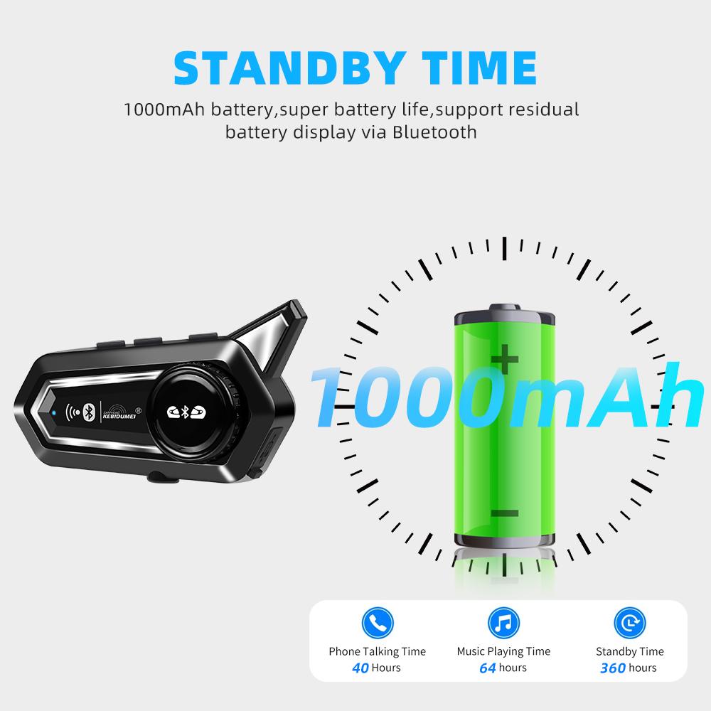 Bluetooth 5.0 мотоциклетный шлем гарнитура 500M переговорное устройство коммуникатор для 2 мотоциклистов водонепроницаемый с аварийным освещением