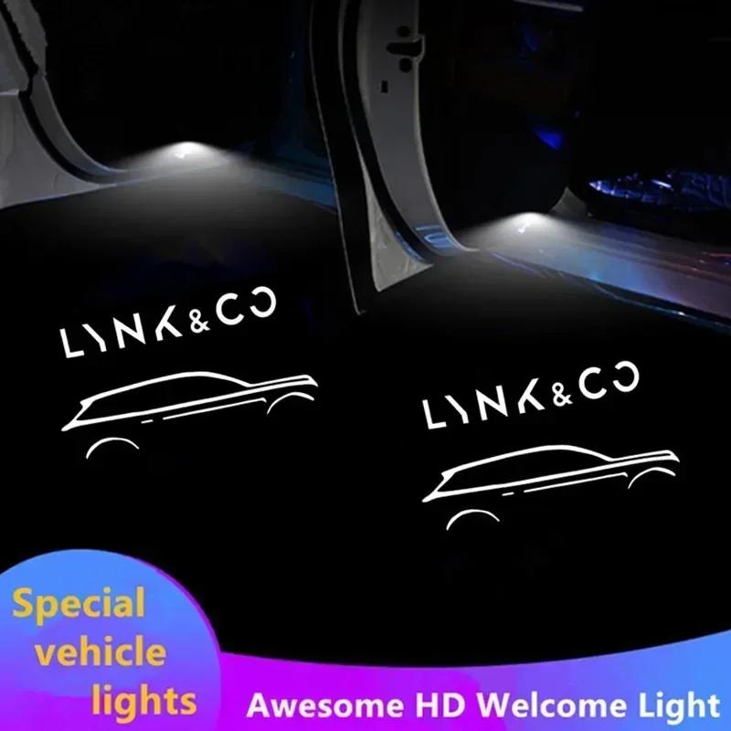 2pcs For Lynk&co 01 03 05 2020-2024 Car Door Laser Projection Ambient Light Led Decoration Car Accessories Para Auto Tools