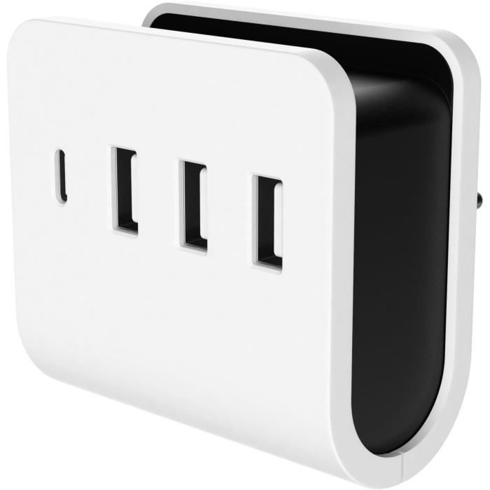 Chargeur mural - GAO - 4 ports USB (3 USB-A, 1 USB-C), charge rapide