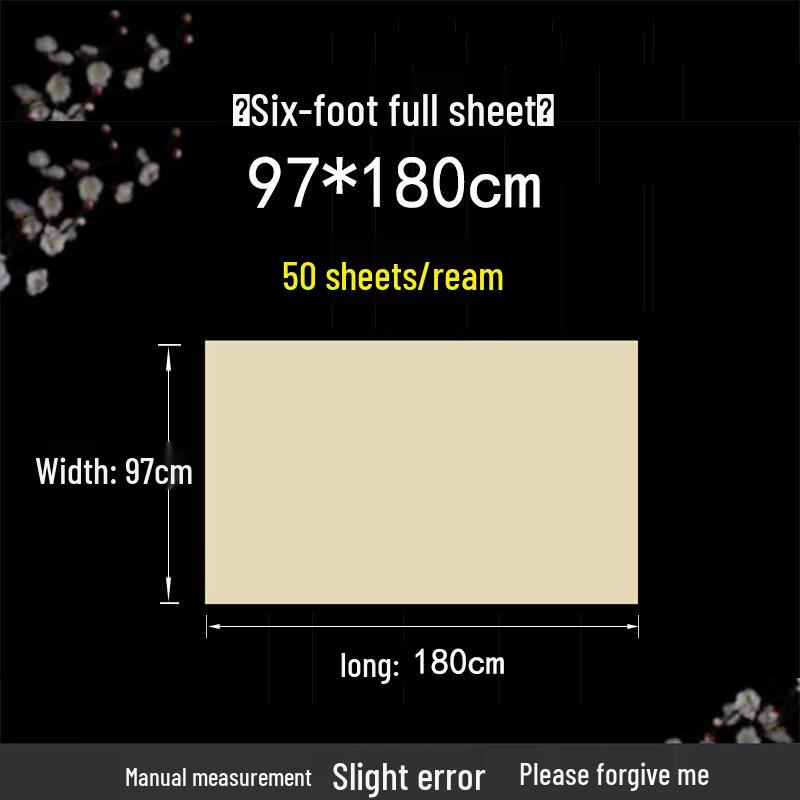 Antique Deckle-Edge Bamboo Pulp Calligraphy Practice Paper for Beginners