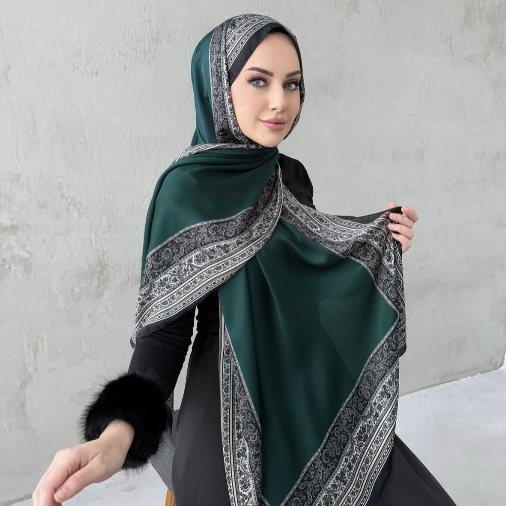 Принт Этнический Стиль Шарф Длинные Накидки Шаль Мягкий Исламский Тюрбан Повседневный