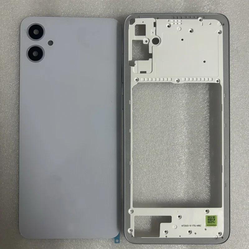 Для Samsung Galaxy 05 055 Корпус Телефона Средняя Рамка Задняя Крышка Аккумулятора Чехол Панель Крышка Задняя С Линзой Камеры