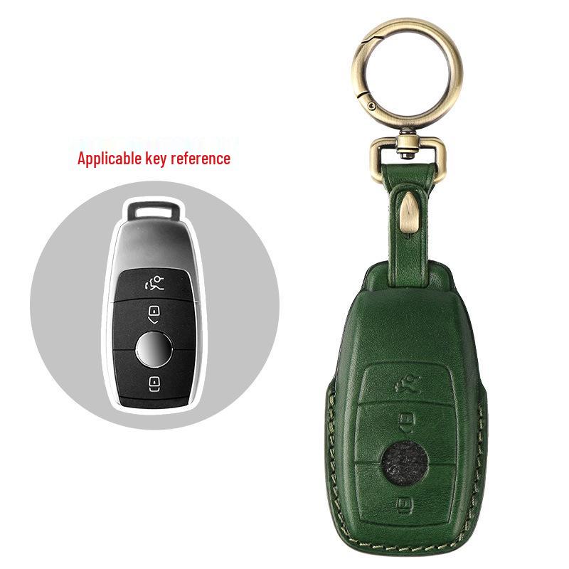 Чехол для смарт-ключа автомобиля из натуральной кожи ручной работы для Mercedes - Полная защита