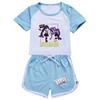 5594 Kids Girls Outdoor Lily Lovebraids Print T-shirt Pants Tracksuit Sets