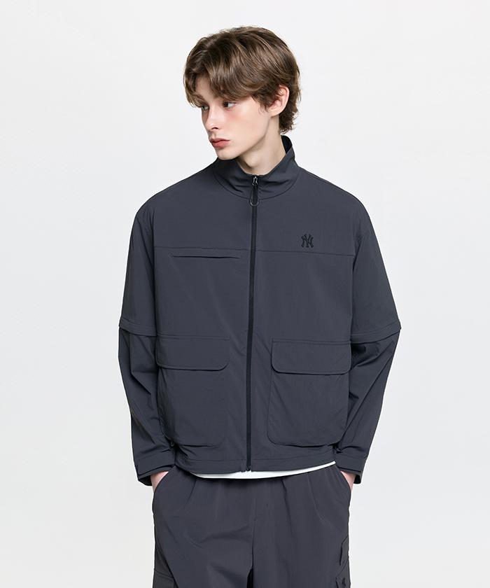Mlb Gorpcore Detachable Windbreaker Ny (D.Charcoal Grey)