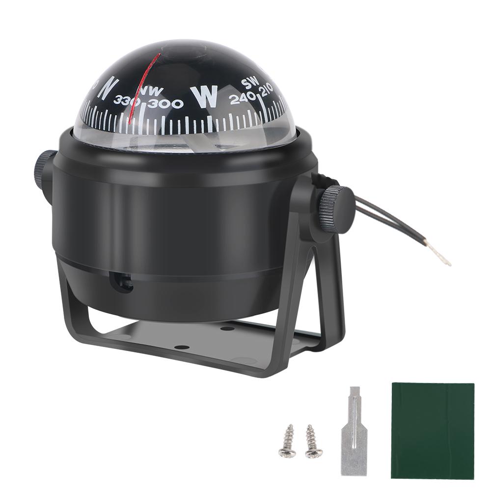 Waterproof Boat Compass Nautical Compass With Electronic LED Light Car Guide Auto Accessories 12V LC550 Navigation Positioning