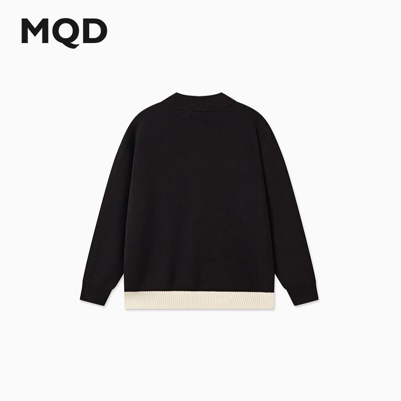MQD Boys' Winter Cartoon Print Mock Neck Cotton Sweater