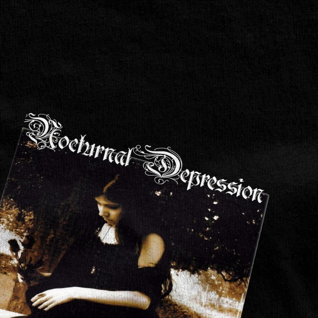 Мужская Женская Ночная Депрессия Блэк-метал Группа Футболка Одежда 100% Хлопок Футболка Одежда Потрясающая Футболка Лето