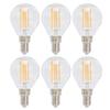 6PCS G45 Vintage Bulb Transparent E14 Base Lamp for Home Decorative Light Fixtures 6W 220V Warm