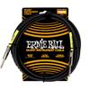 Ernie Ball Classic Silent Instrument 10ft Black Cable, Straight/Straight -