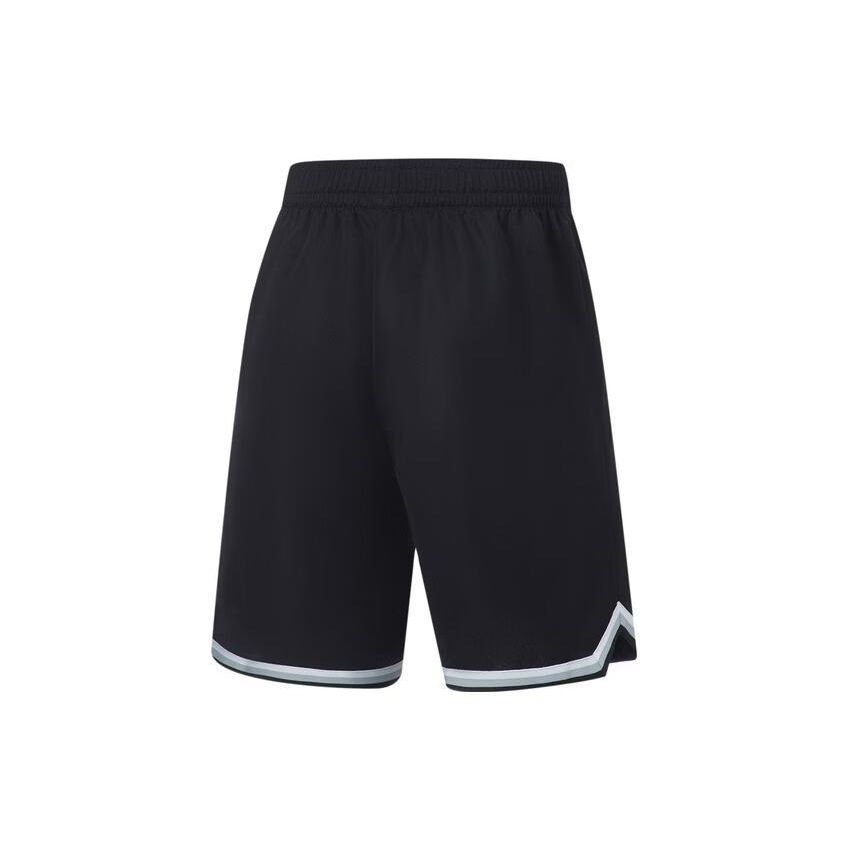 Li-Ning Профессиональная баскетбольная серия с буквенным принтом логотипа, жилет с круглым вырезом и шорты, комплект мужской спортивной одежды, черный AATT027-1