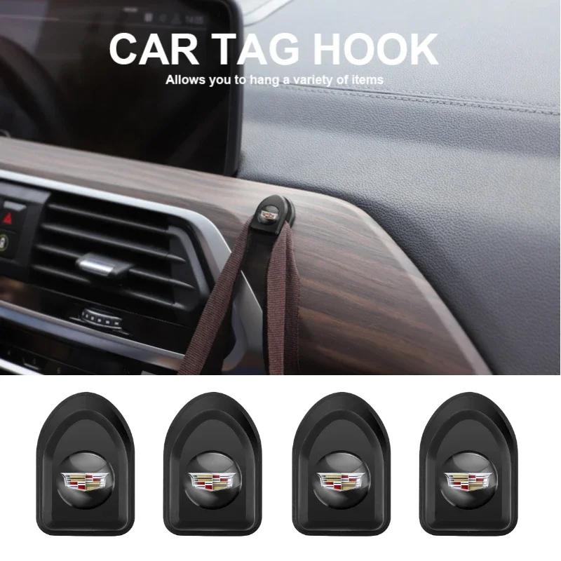 ABS Car Tag Hooks Hanger Storage Hook Stickers for Cadillac Escalade CTS CT5 XT5 XTS XLR BLS SLS STS ATS XT4 CT4 Accessories