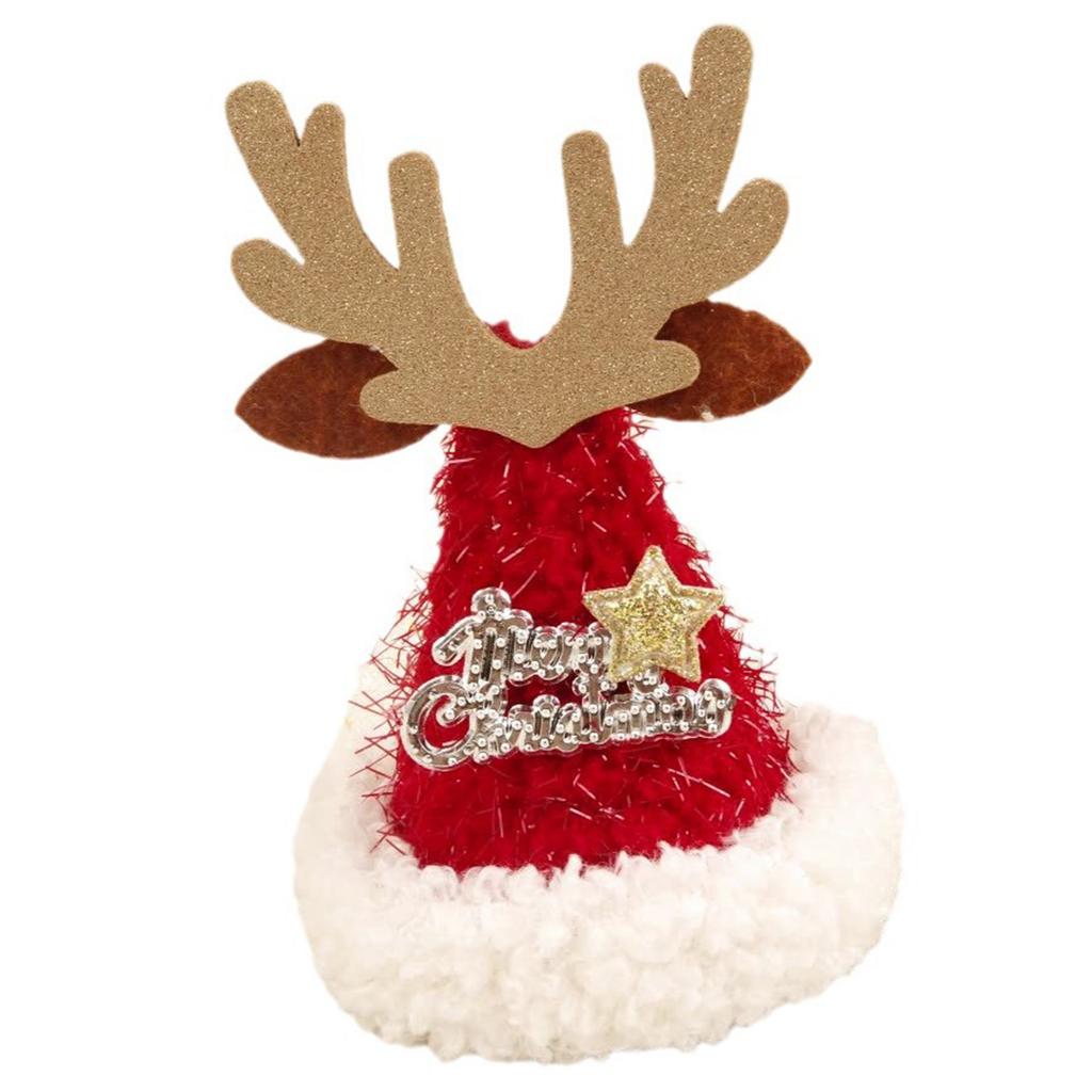 Red Mini Santa Hat Hair Clip Cute Decorative Christmas Hair Accessories for Girls Women Kids Gifts