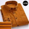 2026 Spring and Autumn New Men's Cotton Corduroy Long Sleeve Shirt Men's Casual Cotton Large Size Shirt