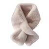Women's Winter Plush Thickened Scarf - Korean Style Pure Color Rex Rabbit Fur Collar