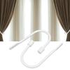 2Pcs U Shaped Curtain Tiebacks White Window Curtain Holdbacks Decorative Drapery Holdbacks  Office