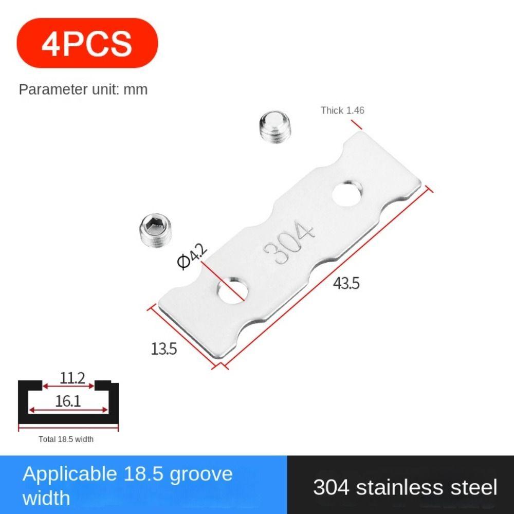 4PCS Stainless Steel Wind Support Limit Plate Non Punching Window Opening Accessories  Window