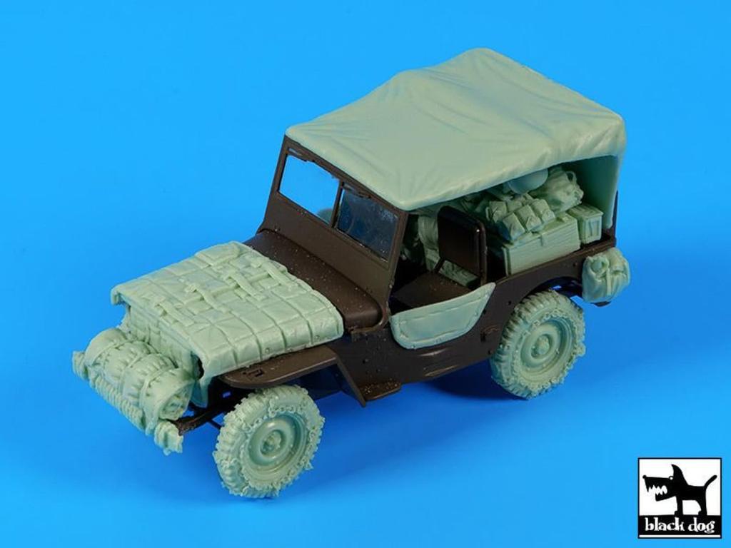 Black Dog Американский грузовой автомобиль тонна большой набор смоляные военные детали HAUT35276 1/35 1/4 (для Тамии) (бак)