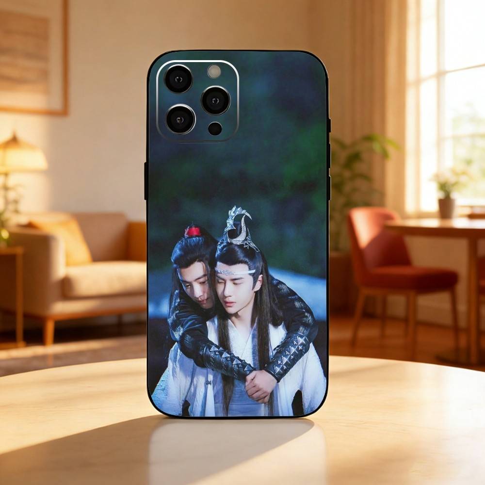 Неукротимый Сяо Чжань Ван Ибо Чехол для телефона для iPhone17,16,15,14,13,12 Plus,Max Мягкий силиконовый Черный чехол
