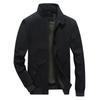 Spring and Autumn New Solid Color Large Size Loose Jacket Stand Collar Casual Men's Jacket