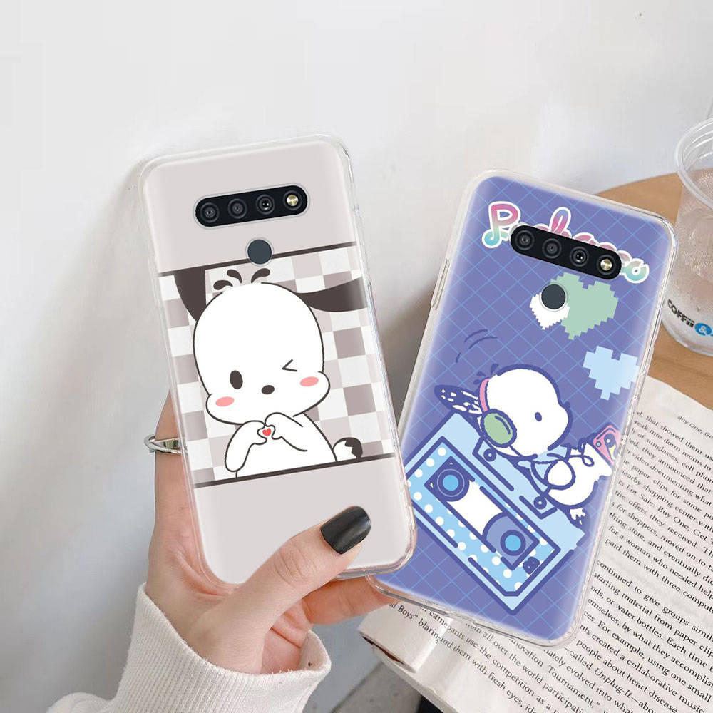 Прозрачный чехол для Samsung A04 A14 A23 M33 M53 Realme 10 9 C35 C55 VIVO X80 Infinix Hot 30 Note 11 Tecno Spark 8P Pro L-29 Cute Pochacco