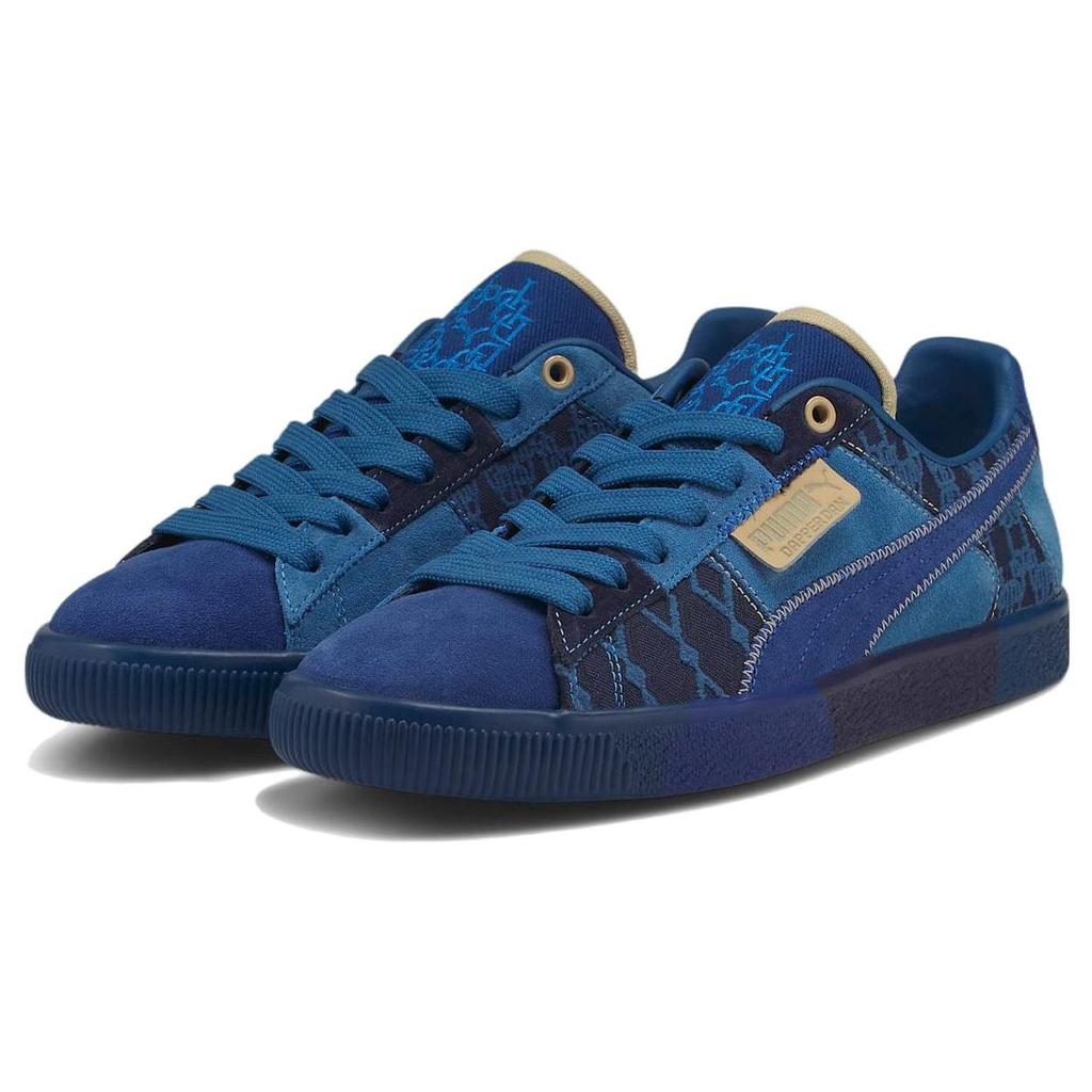 Dapper Dan x Puma Clyde Vintage Pre-Game Runway - Синие мужские кроссовки Ярко-синий Озерно-синий 392082-01